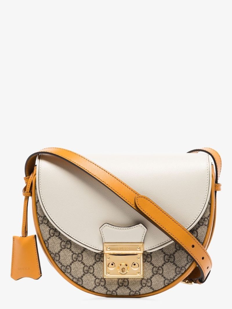 White Gg Supreme Leather Cross Body Bag