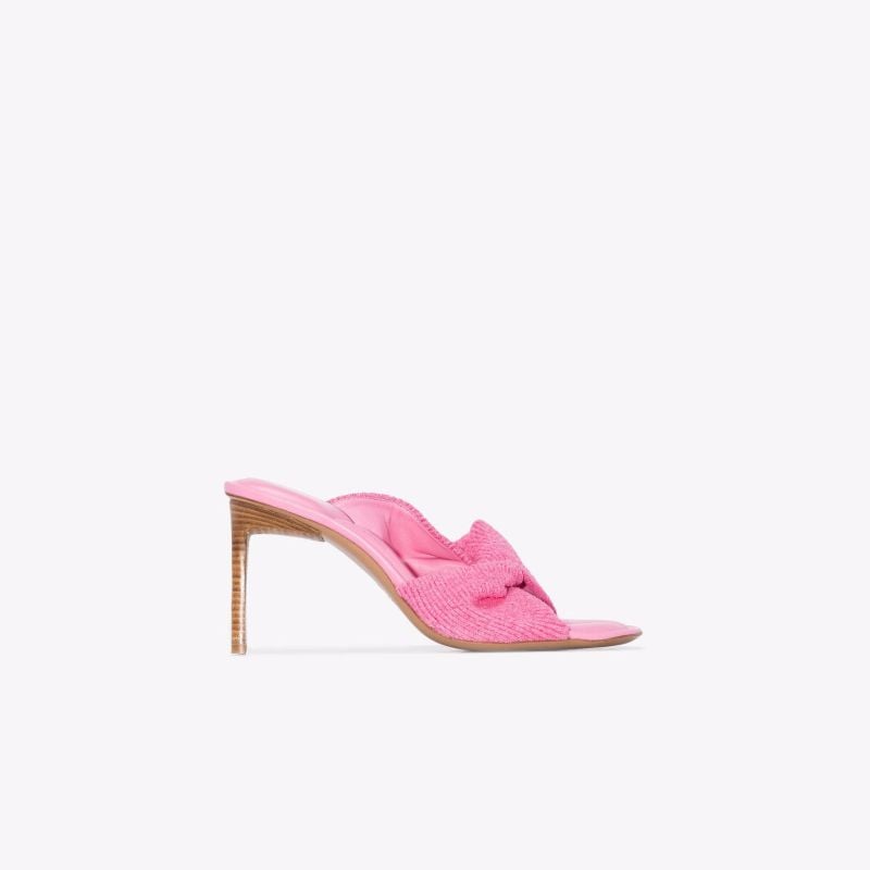 Pink Bagnu 80 Twist Terry Mules