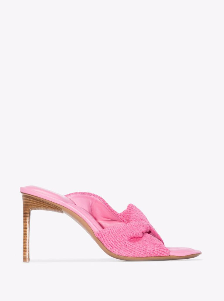 Pink Bagnu 80 Twist Terry Mules