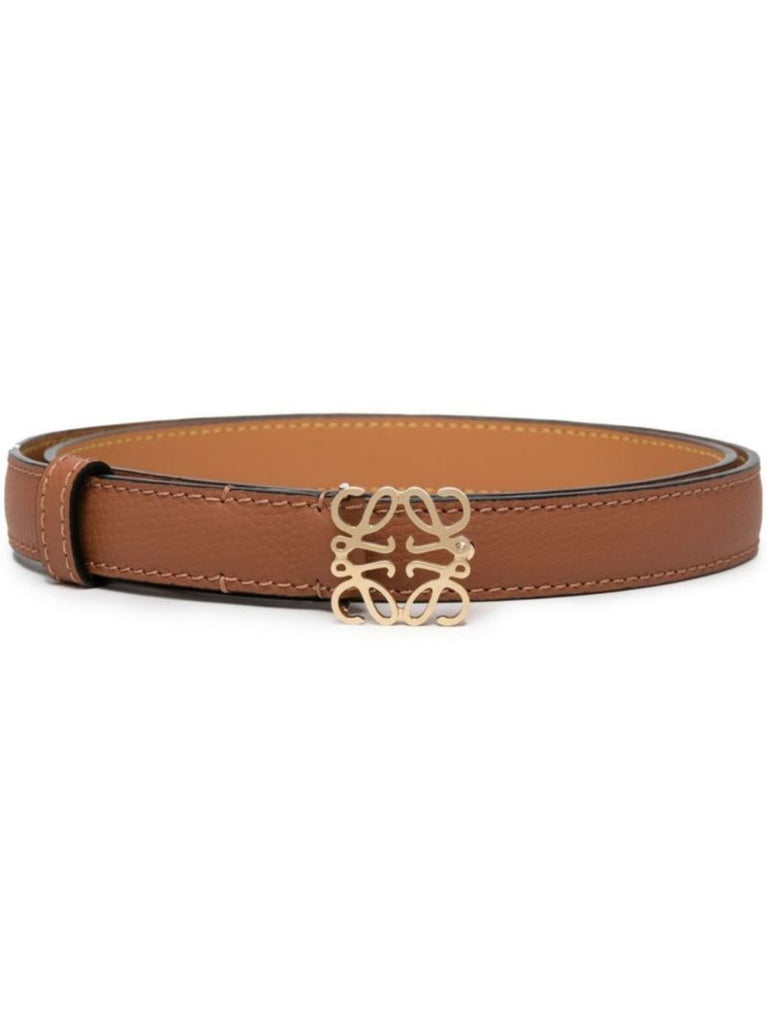 Brown Anagram Logo Leather Belt