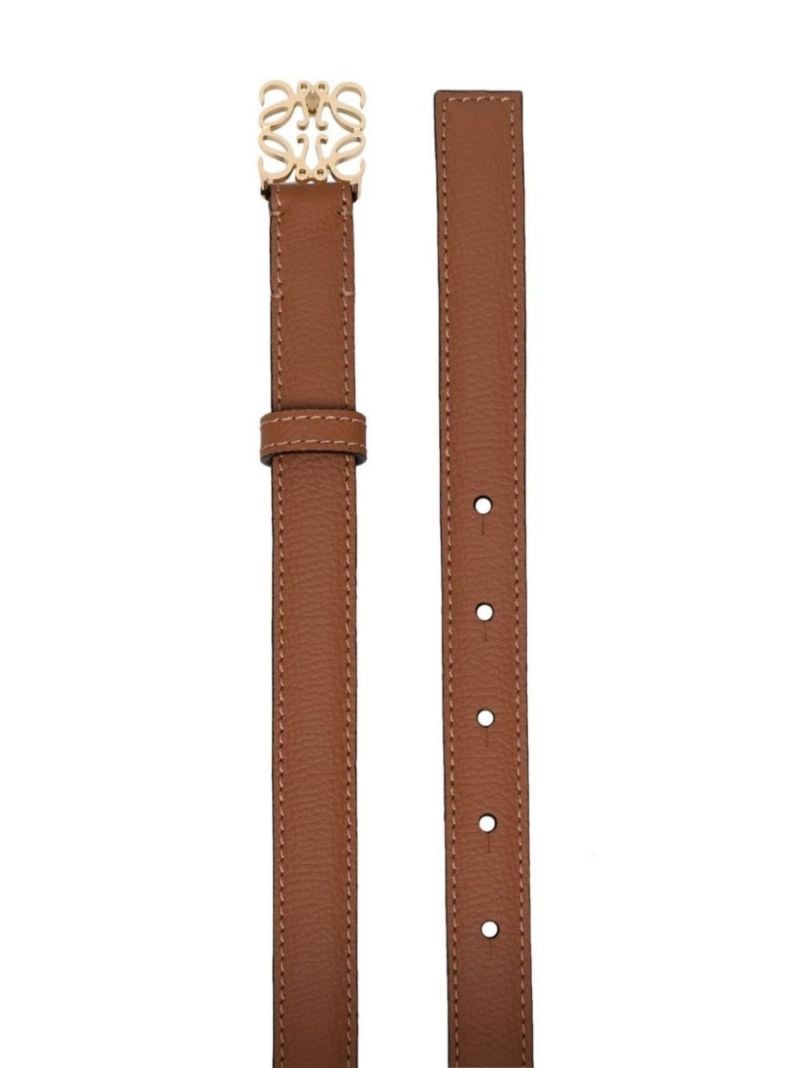Brown Anagram Logo Leather Belt