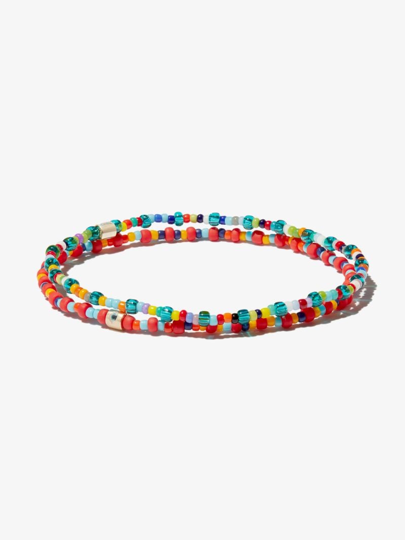 14k Yellow Gold Beaded Bracelet Set