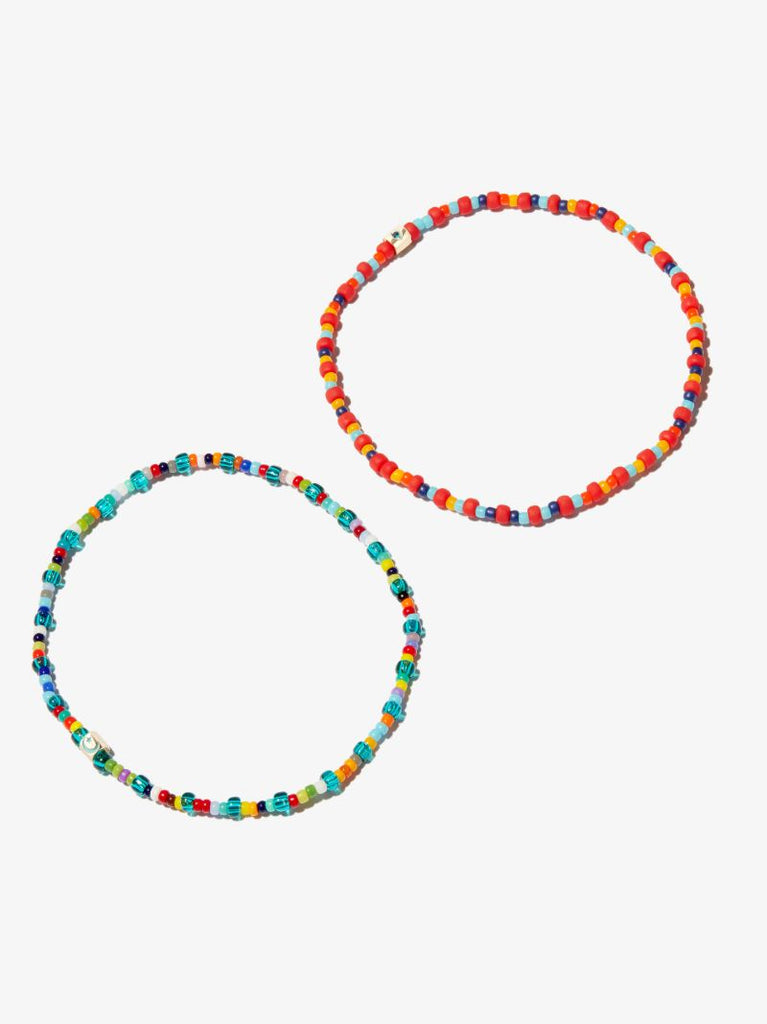 14k Yellow Gold Beaded Bracelet Set