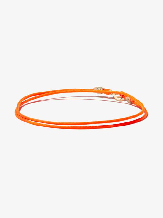 14k Yellow Gold Skull Cord Bracelet