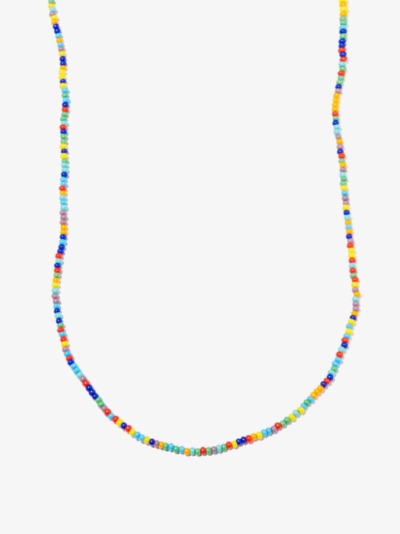 14k Yellow Gold Evil Eye Beaded 22 Inch Necklace