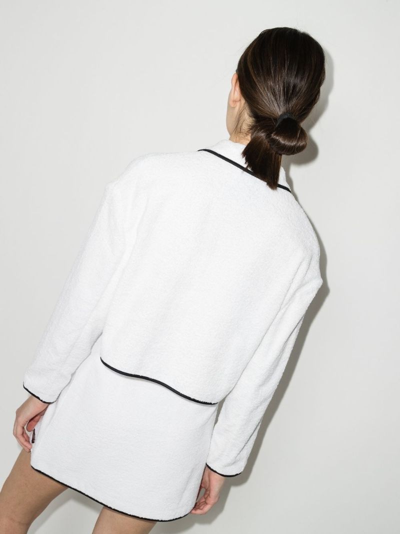Logo Cropped Terry Cotton Jacket