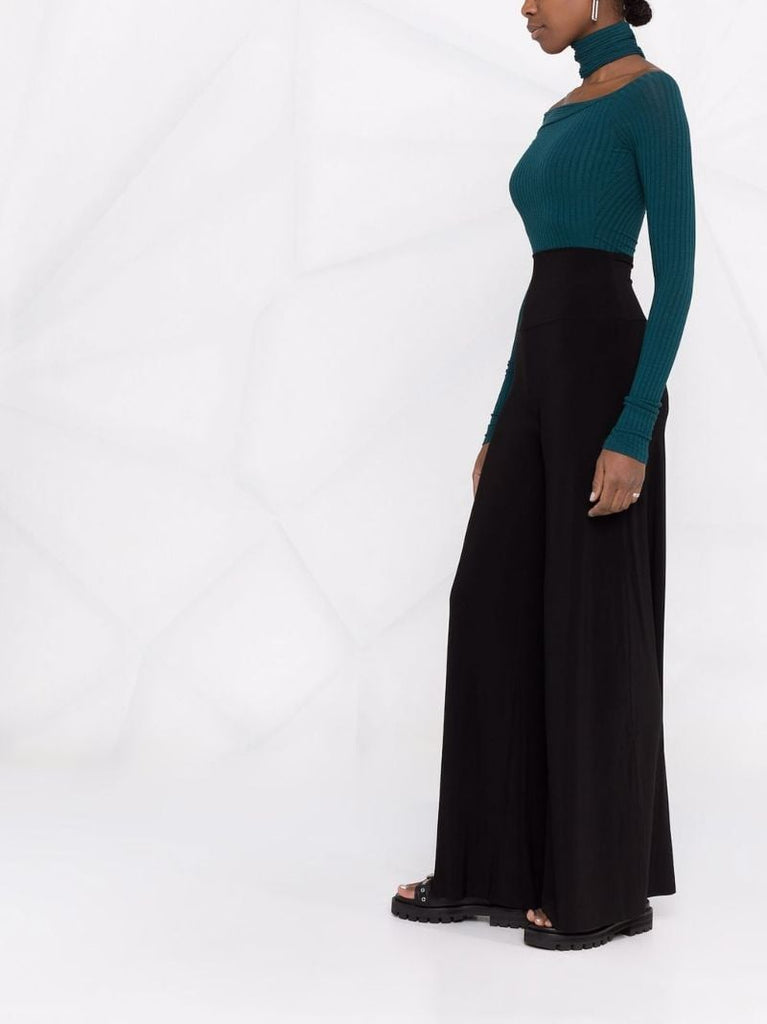 Black Elephant Wide-leg Trousers