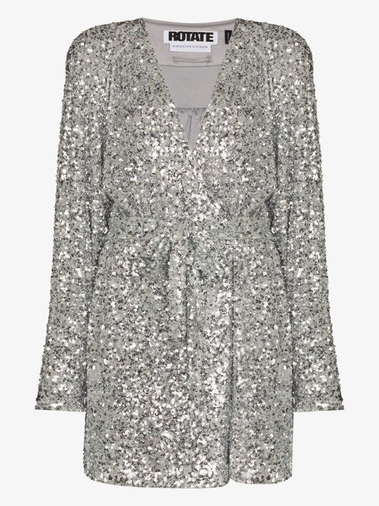 Samantha Sequin Wrap Dress