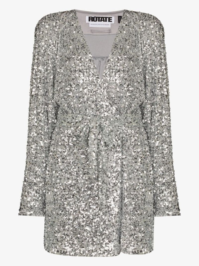 Samantha Sequin Wrap Dress