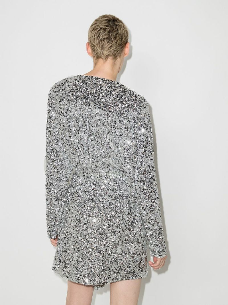 Samantha Sequin Wrap Dress