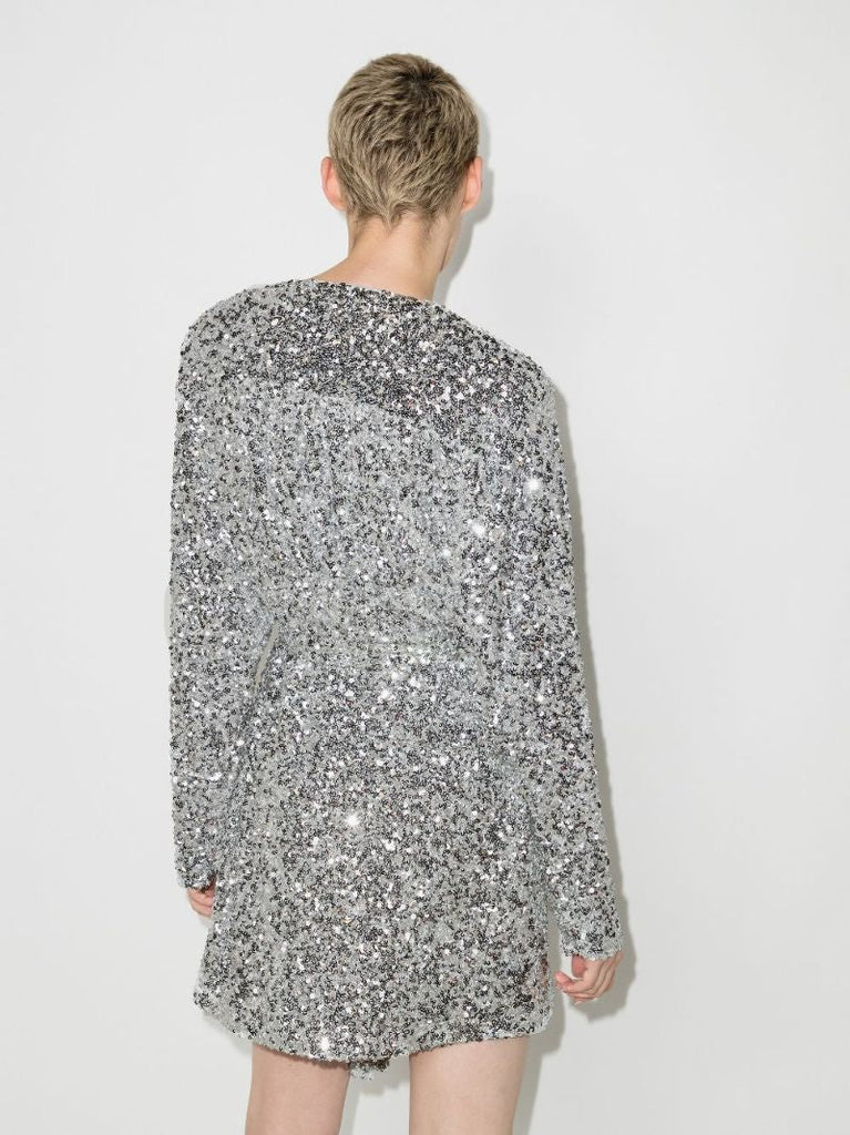 Samantha Sequin Wrap Dress