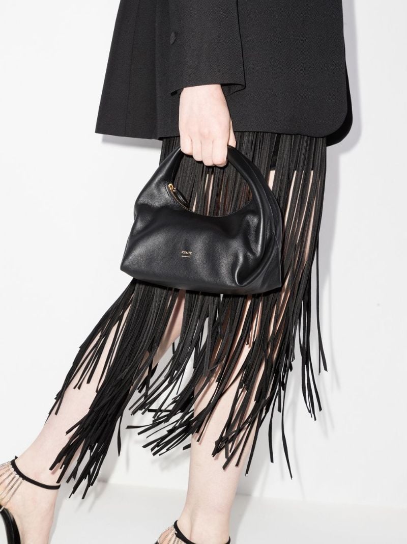 Black Beatrice Hobo Small Leather Shoulder Bag