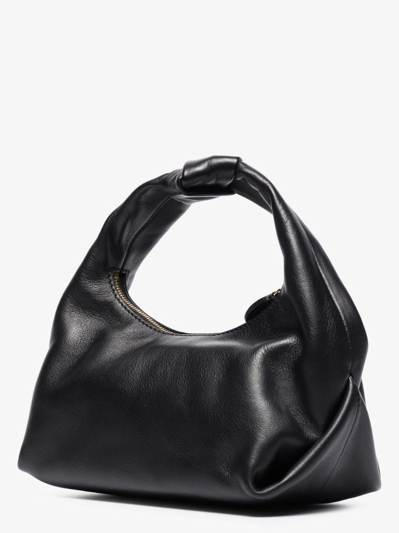 Black Beatrice Hobo Small Leather Shoulder Bag