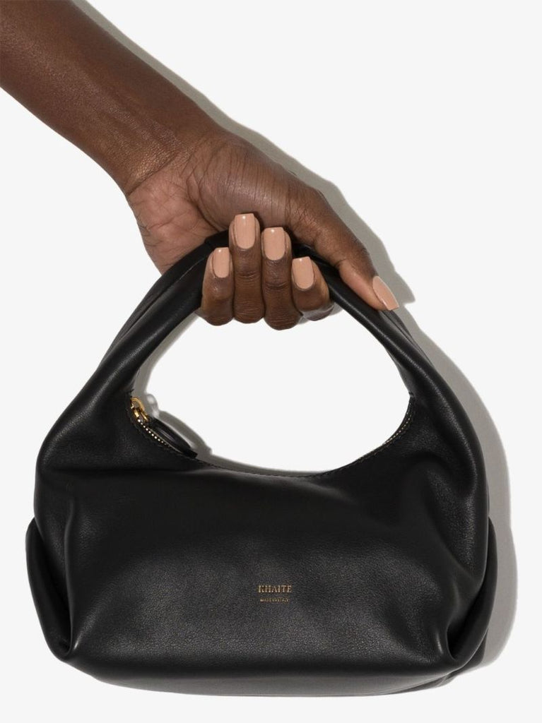 Black Beatrice Hobo Small Leather Shoulder Bag