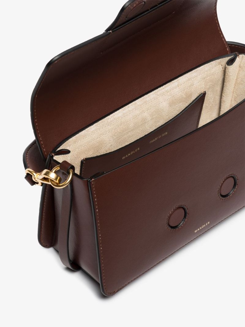Brown Georgia Leather Shoulder Bag
