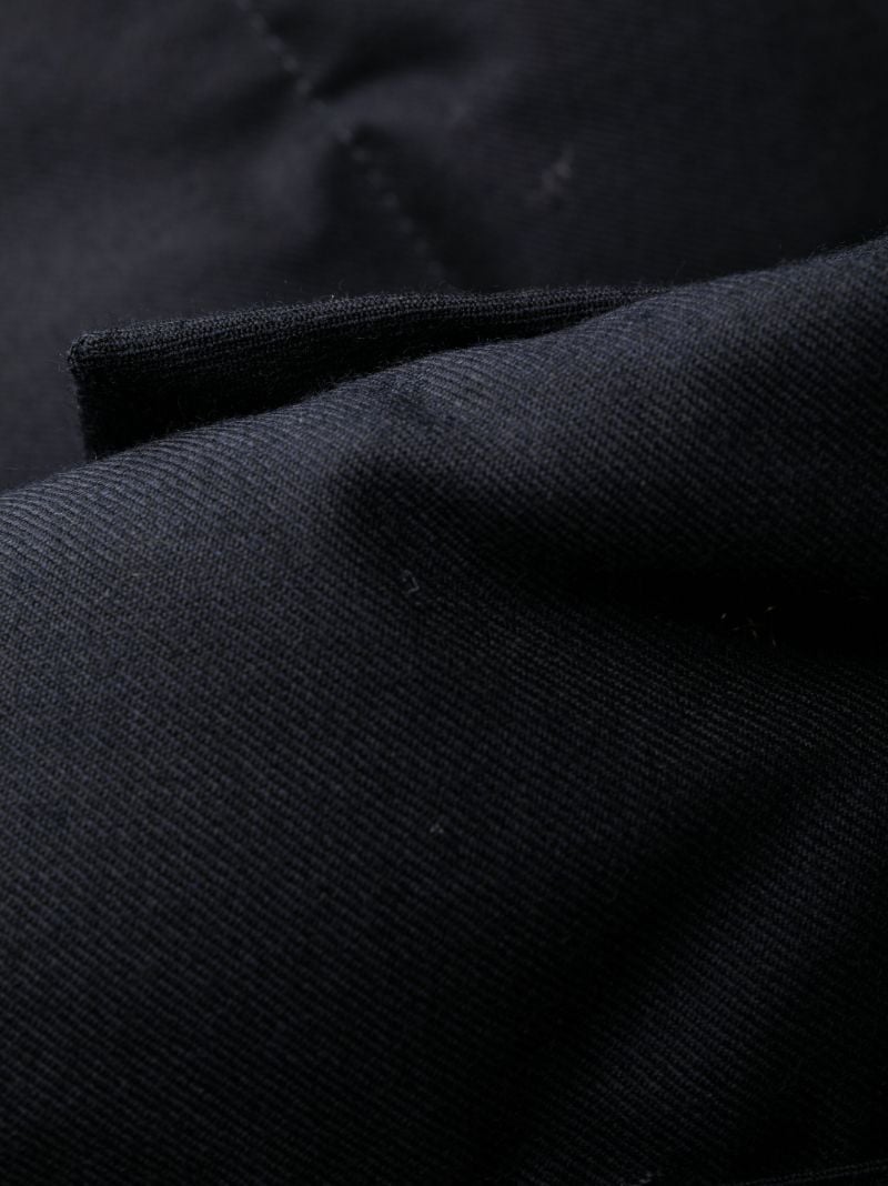 Navy 4-bar Stripe Padded Coat