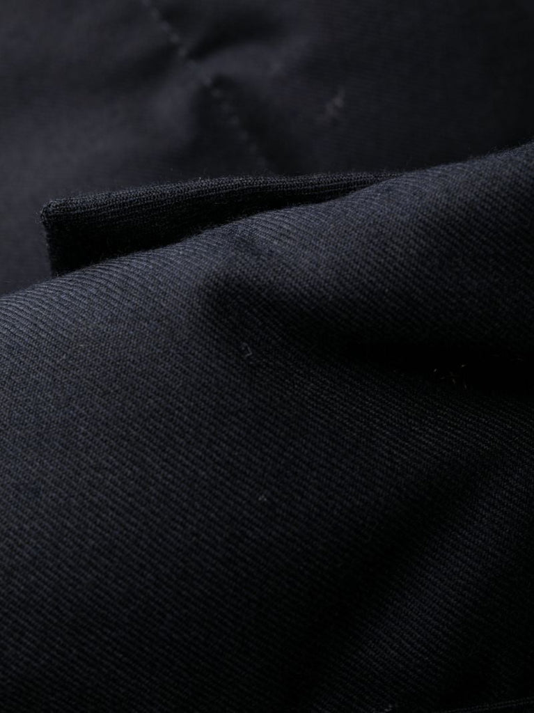 Navy 4-bar Stripe Padded Coat