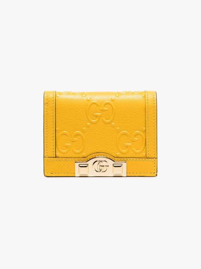 Yellow Gg Leather Wallet