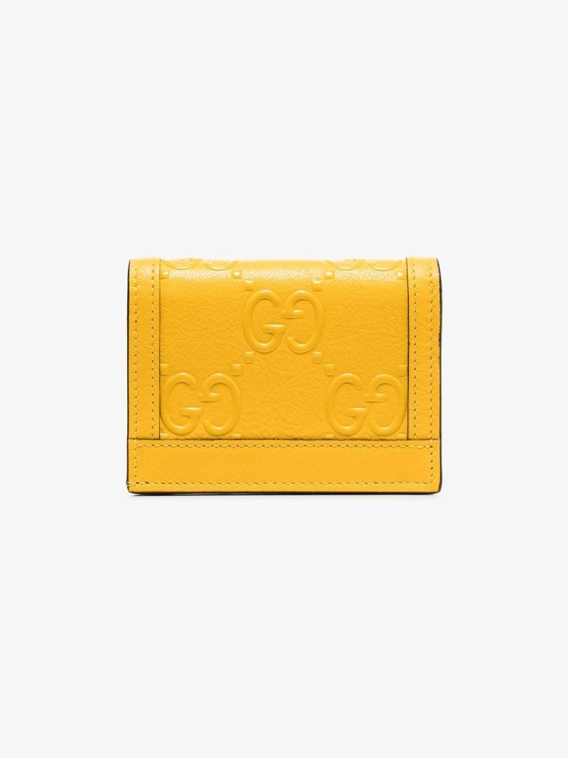 Yellow Gg Leather Wallet