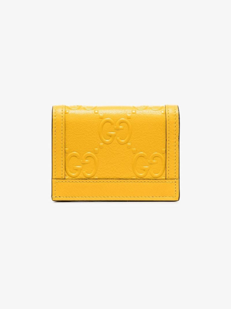 Yellow Gg Leather Wallet