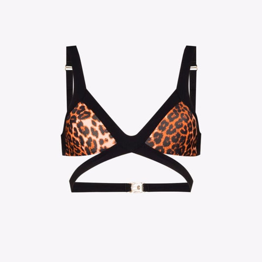 Mazzy Leopard Print Bikini Top