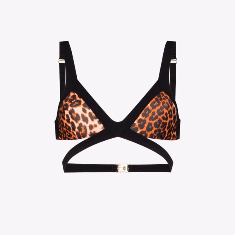 Mazzy Leopard Print Bikini Top