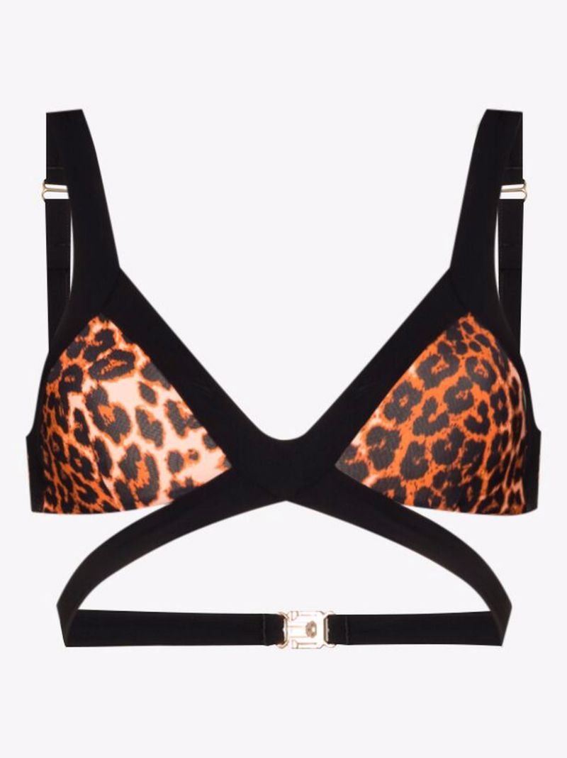 Mazzy Leopard Print Bikini Top