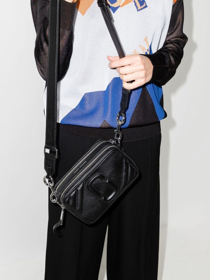 Black Moto Shot 21 Leather Cross Body Bag