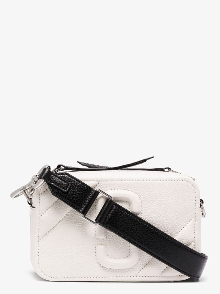White the Moto Shot 21 Leather Cross Body Bag