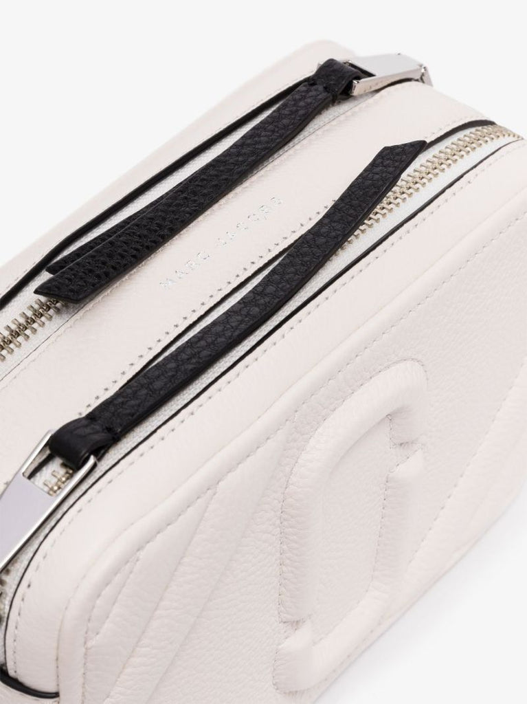 White the Moto Shot 21 Leather Cross Body Bag