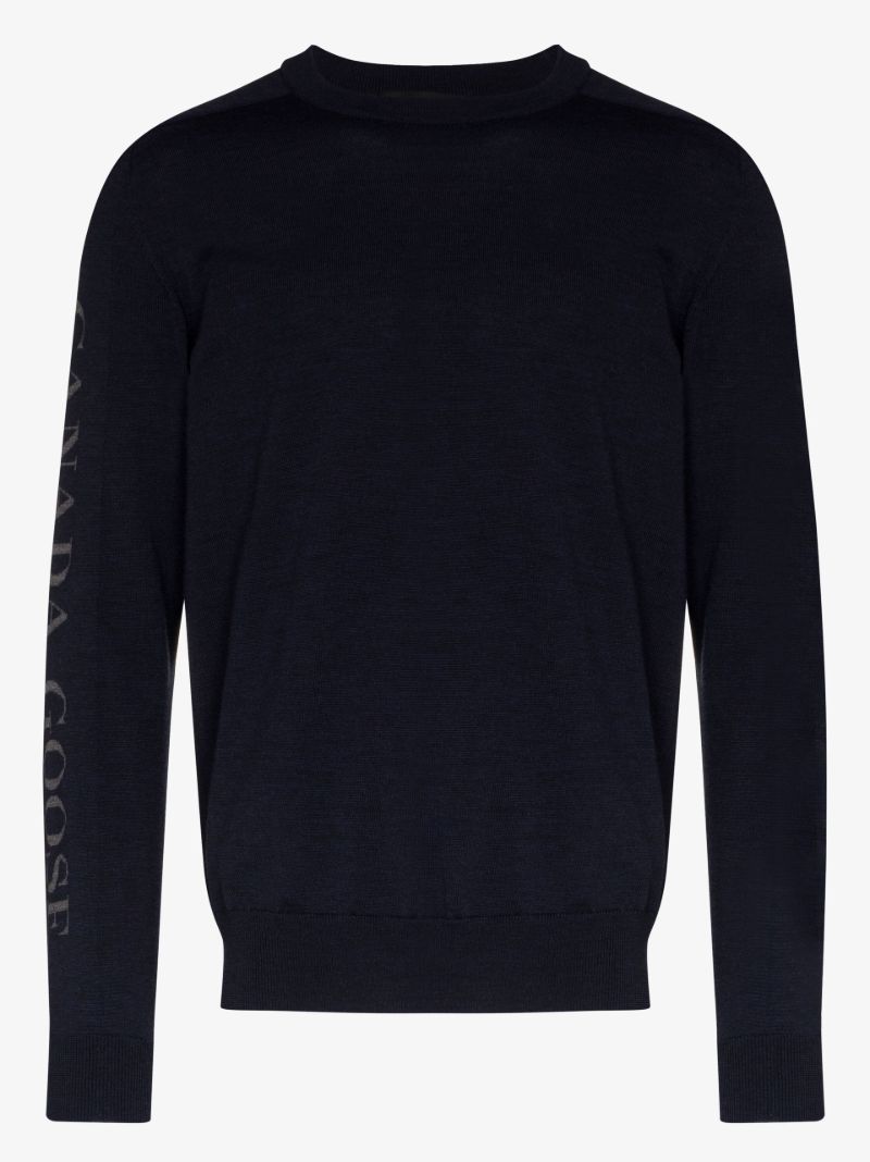 Navy Welland Merino Wool Sweater