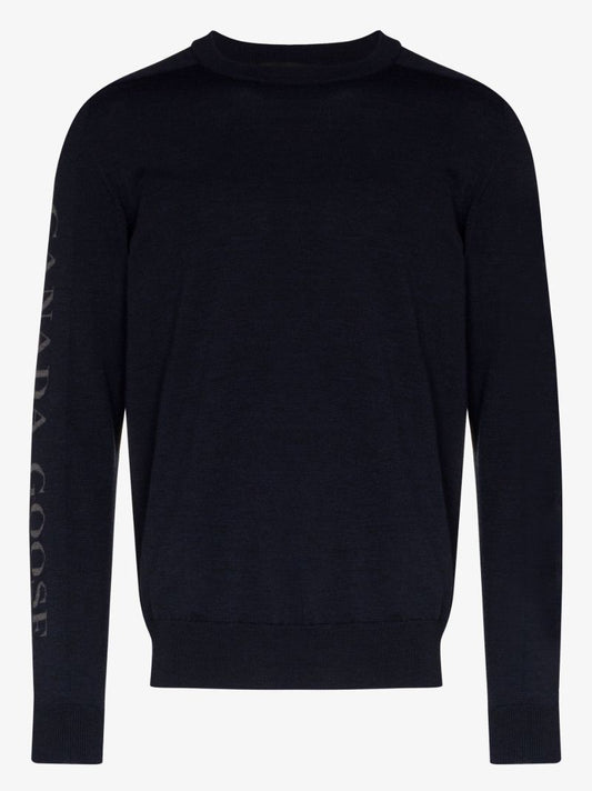 Navy Welland Merino Wool Sweater