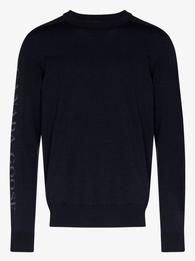 Navy Welland Merino Wool Sweater