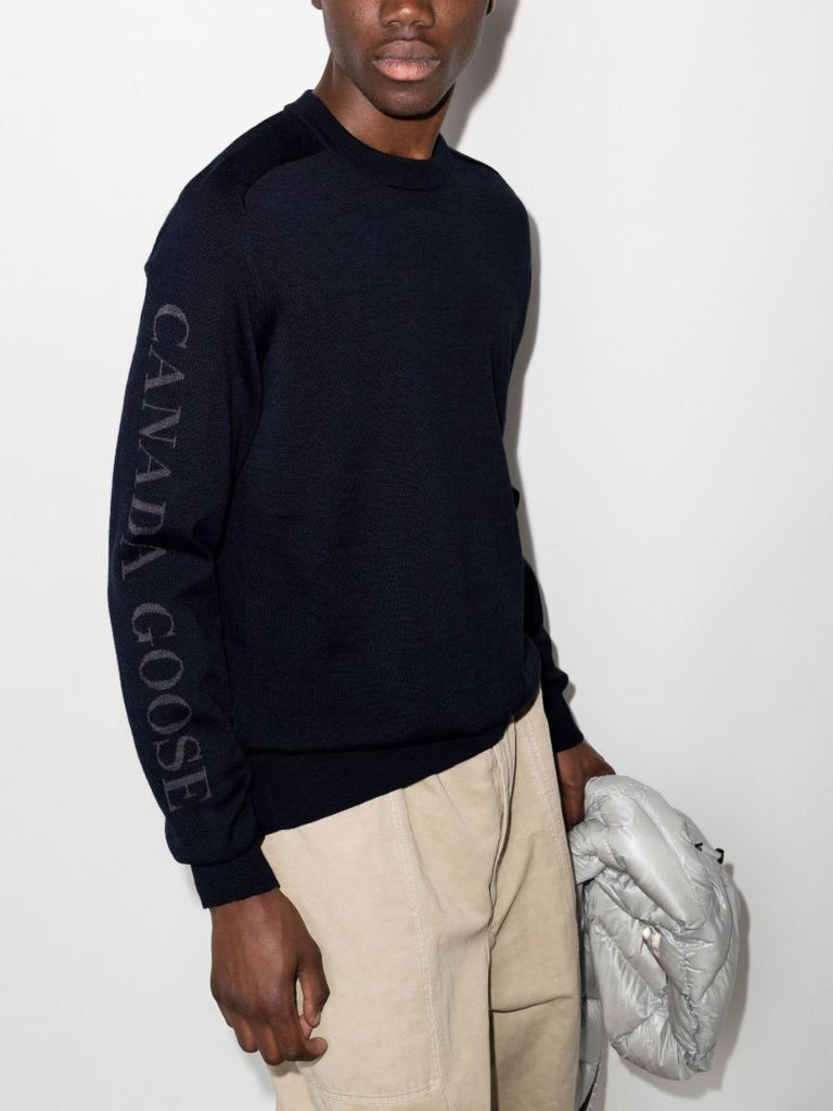 Navy Welland Merino Wool Sweater