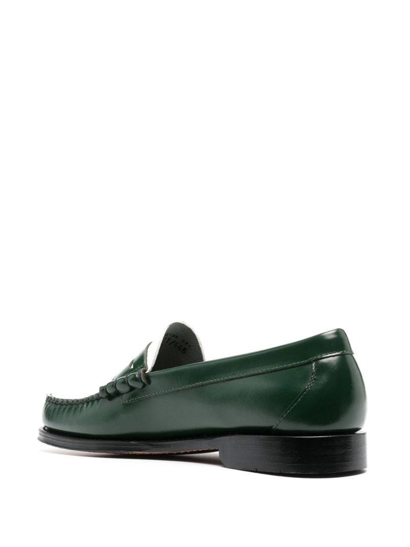 Green Larson Leather Loafers