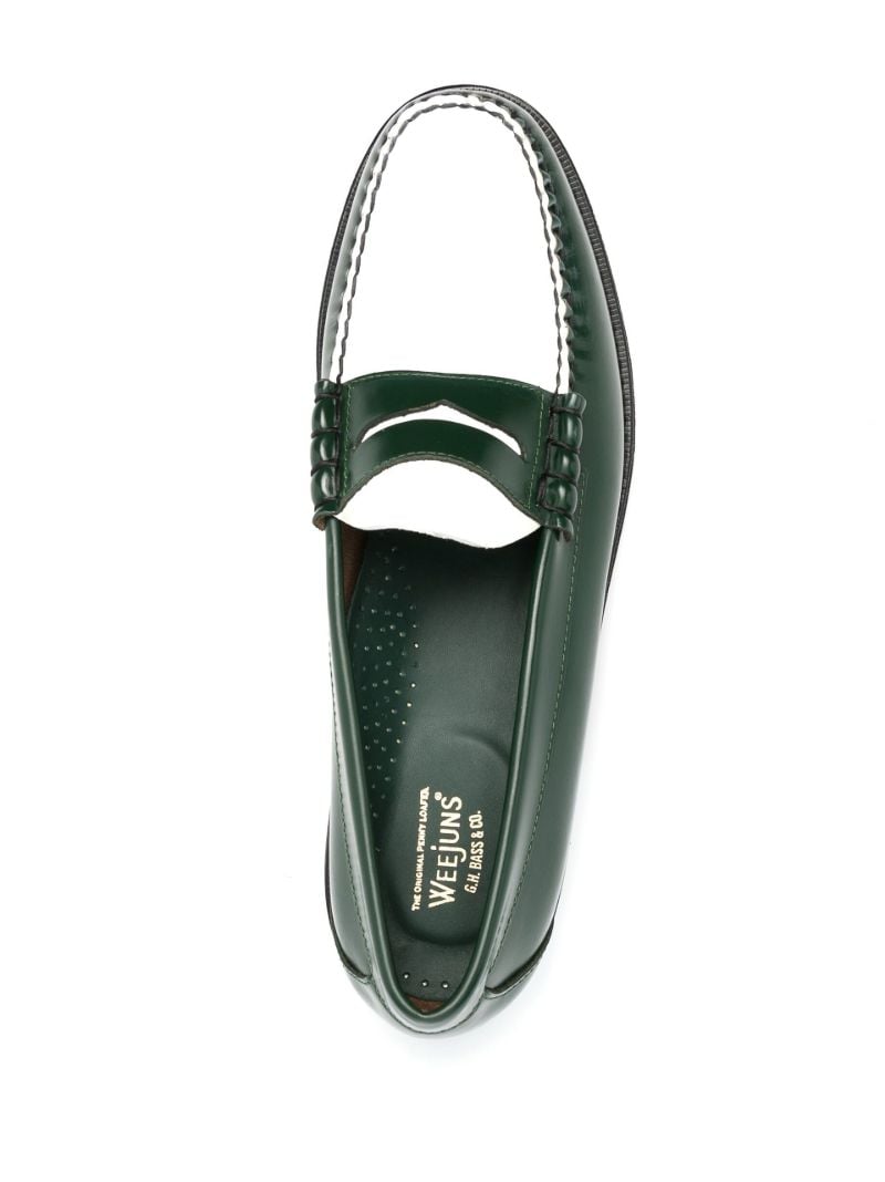 Green Larson Leather Loafers