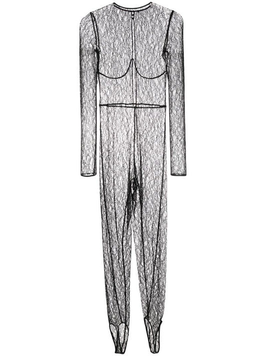 Black Enchante Lace Catsuit