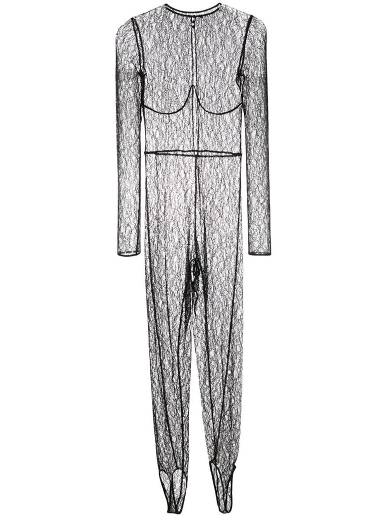 Black Enchante Lace Catsuit