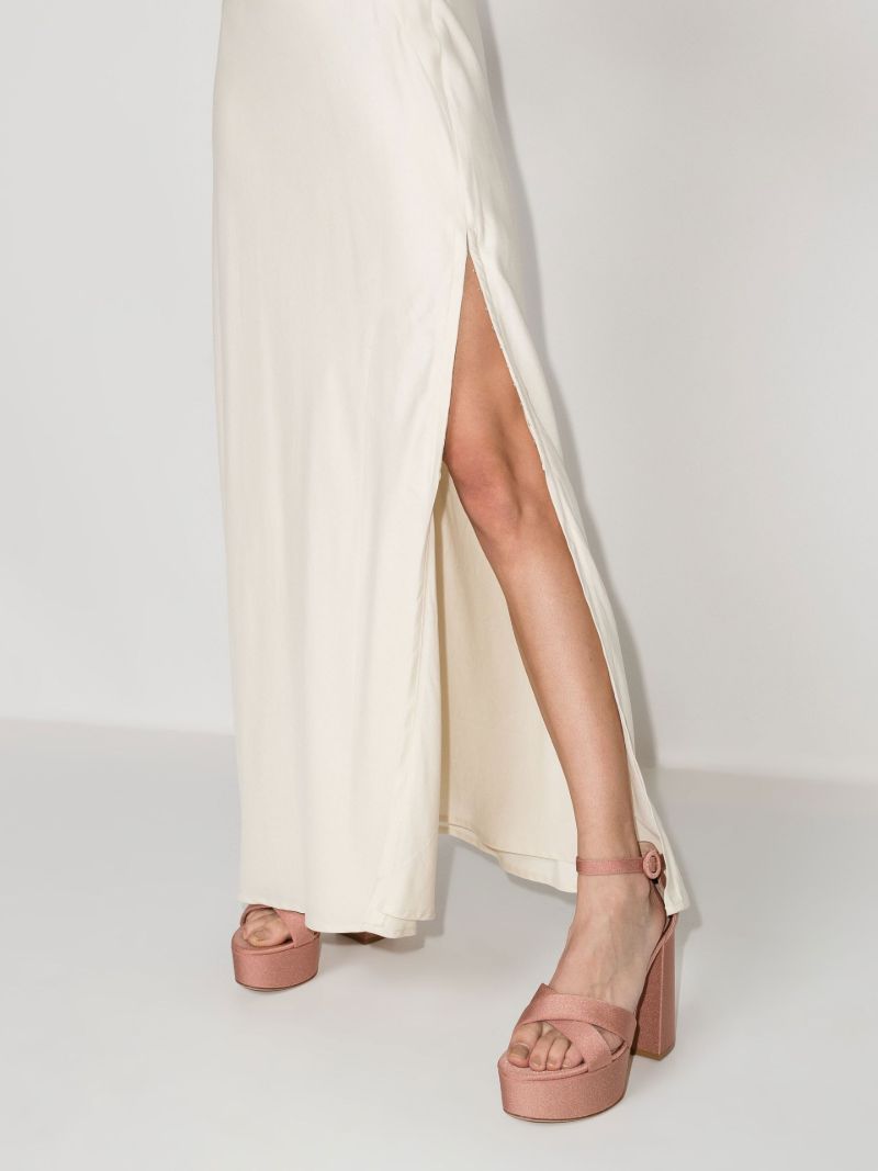 Pink Sheridan 70 Satin Platform Sandals