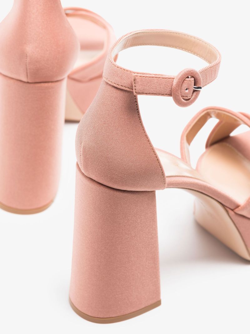 Pink Sheridan 70 Satin Platform Sandals