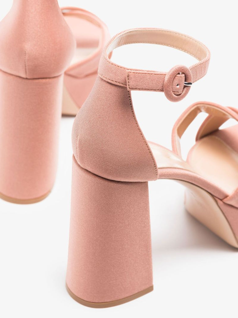 Pink Sheridan 70 Satin Platform Sandals