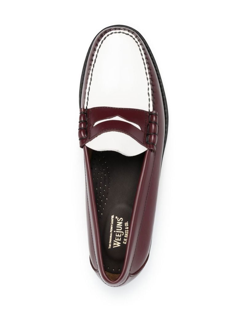 Red Larson Leather Loafers