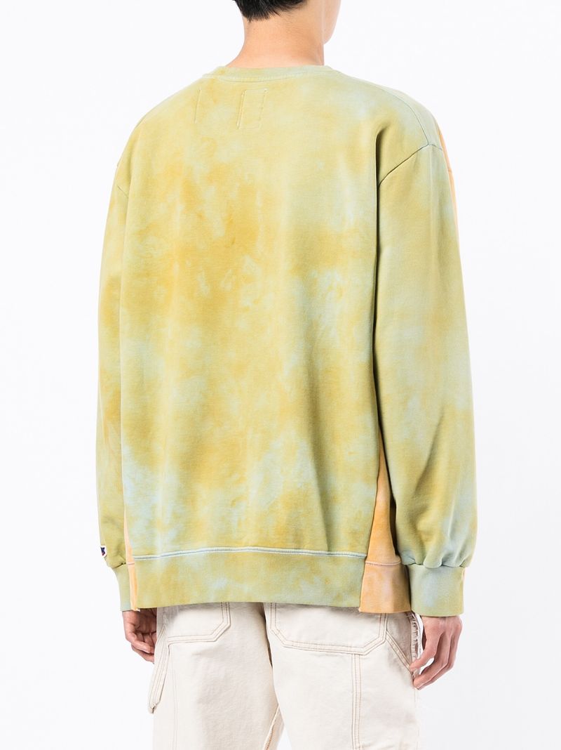 Green Tie-dye Cotton Sweatshirt