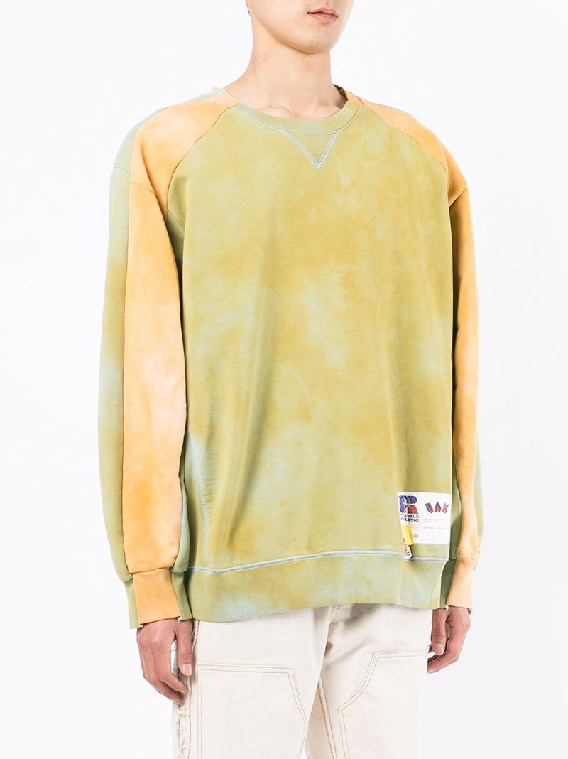 Green Tie-dye Cotton Sweatshirt