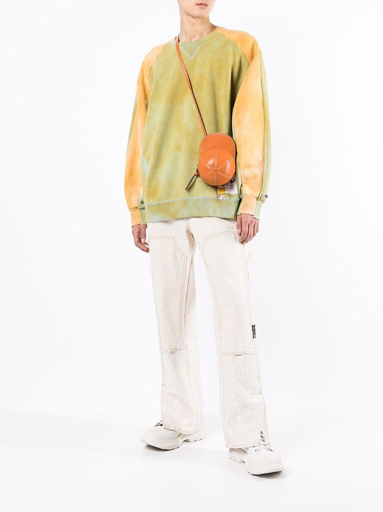 Green Tie-dye Cotton Sweatshirt