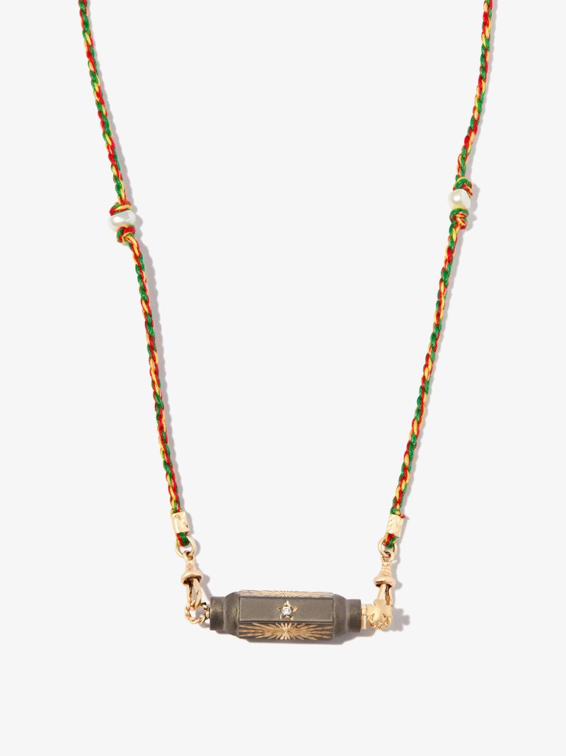 14k Yellow Gold Shining Star Diamond Locket Necklace