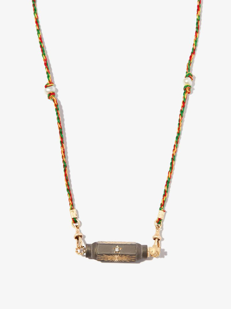 14k Yellow Gold Shining Star Diamond Locket Necklace