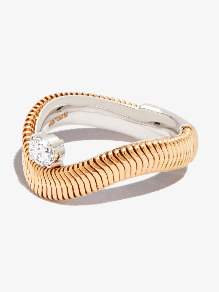 18k Yellow Gold Feelings Chain Diamond Ring
