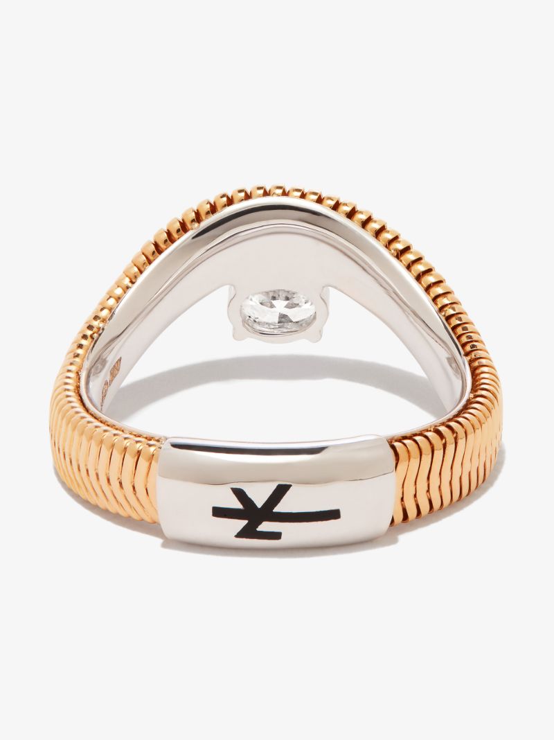 18k Yellow Gold Feelings Chain Diamond Ring
