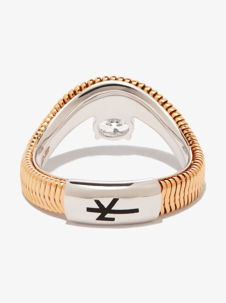 18k Yellow Gold Feelings Chain Diamond Ring